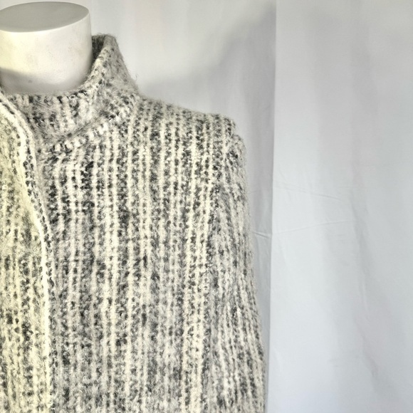 PIERRE DESMARAIS WINTER WOOL COAT WHITE GREY TRENCH COAT VINTAGE MADE IN CANADA - Picture 13 of 15